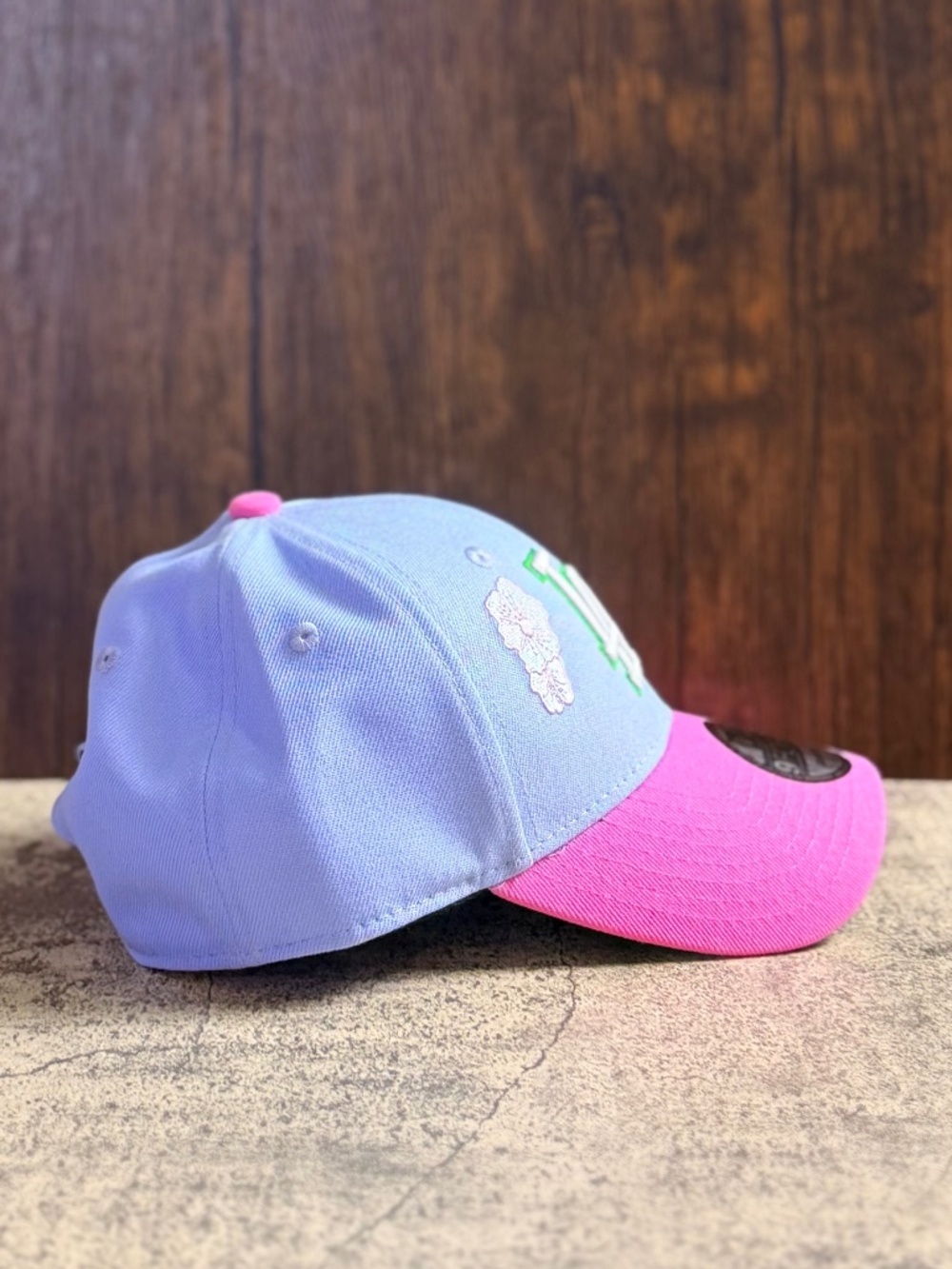 NEW New Era 9FORTY LA Dodgers Floral Hibiscus Pink Lavender Snapback OSFA - Picture 2 of 9
